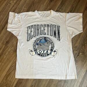 Vintage 80s NCAA Georgetown Hoyas Shirt Size XL